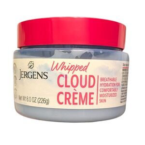 Jergens Whipped Cloud Creme Body Cream 8 oz Breathable Hydration Hyaluronic